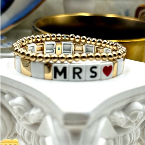 🆕 ROXANNE ASSOULIN 🧿 NWOT Mrs. Duo Bracelets - Set of 2 - PERFECT FOR BRIDES - Picture 12 of 16